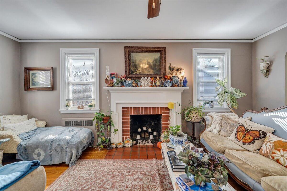 1909 Canterbury Road Southwest Roanoke, VA 24015 - Photo 16 of 65 a living room with furniture and a fireplace