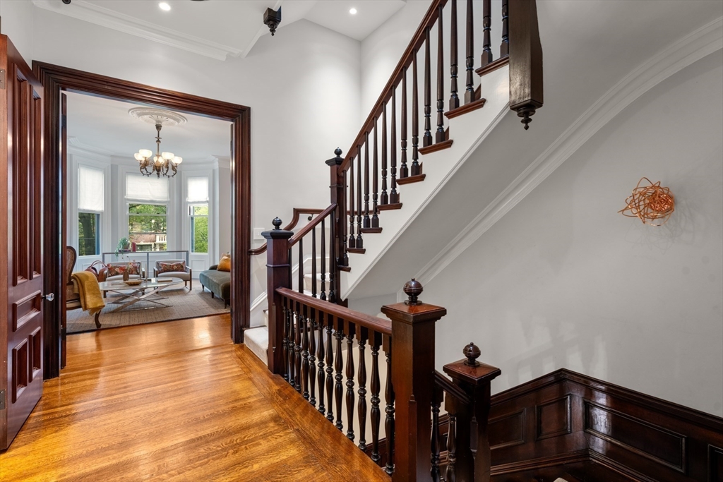 321 Beacon Street Boston, MA 02116 - Photo 8 of 34 a view of entryway and hall with wooden floor