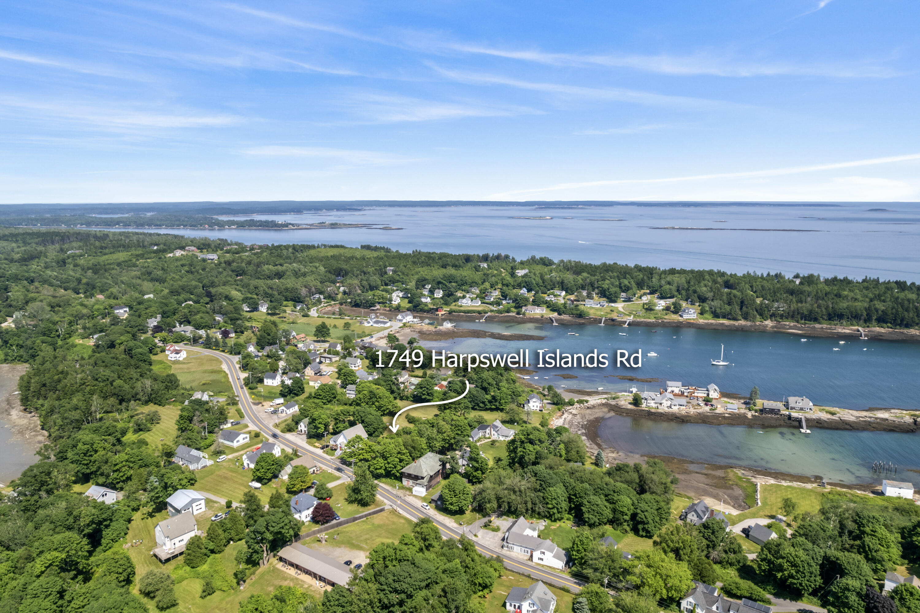 1749 Harpswell Islands Road Orrs Island, ME 04066 - Photo 32 of 36 Aerial