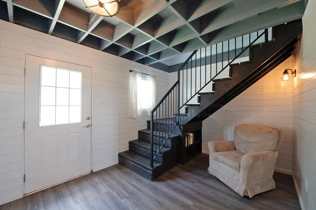 a view of outdoor space with seating space