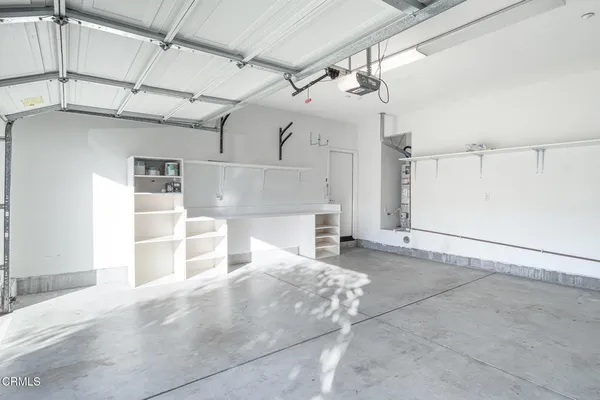 a view of a garage