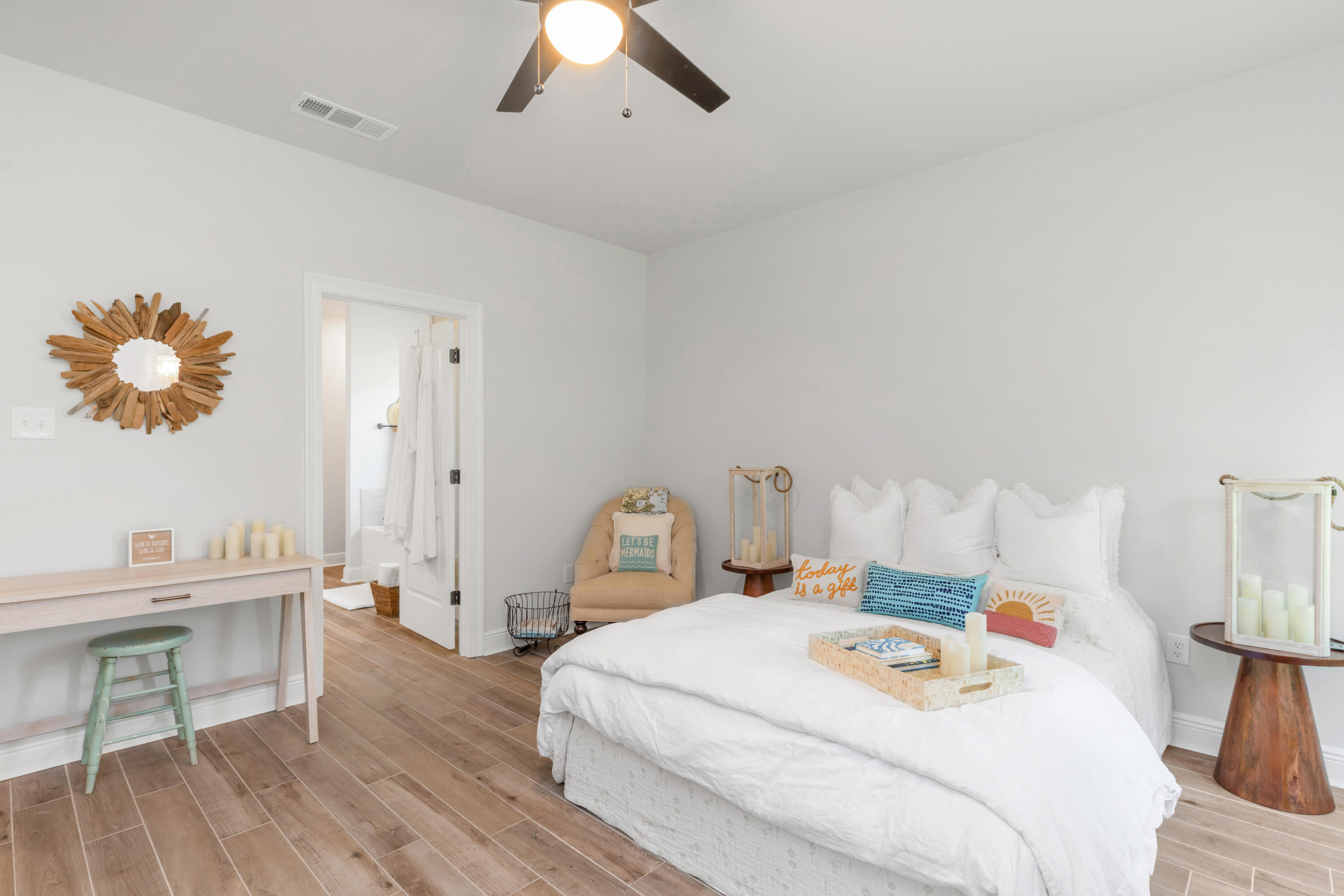 27 Cozy Cove Freeport, FL 32439 - Photo 33 of 80 a bedroom with furniture and wooden floor