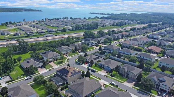 an aerial view of a city with lots of residential buildings