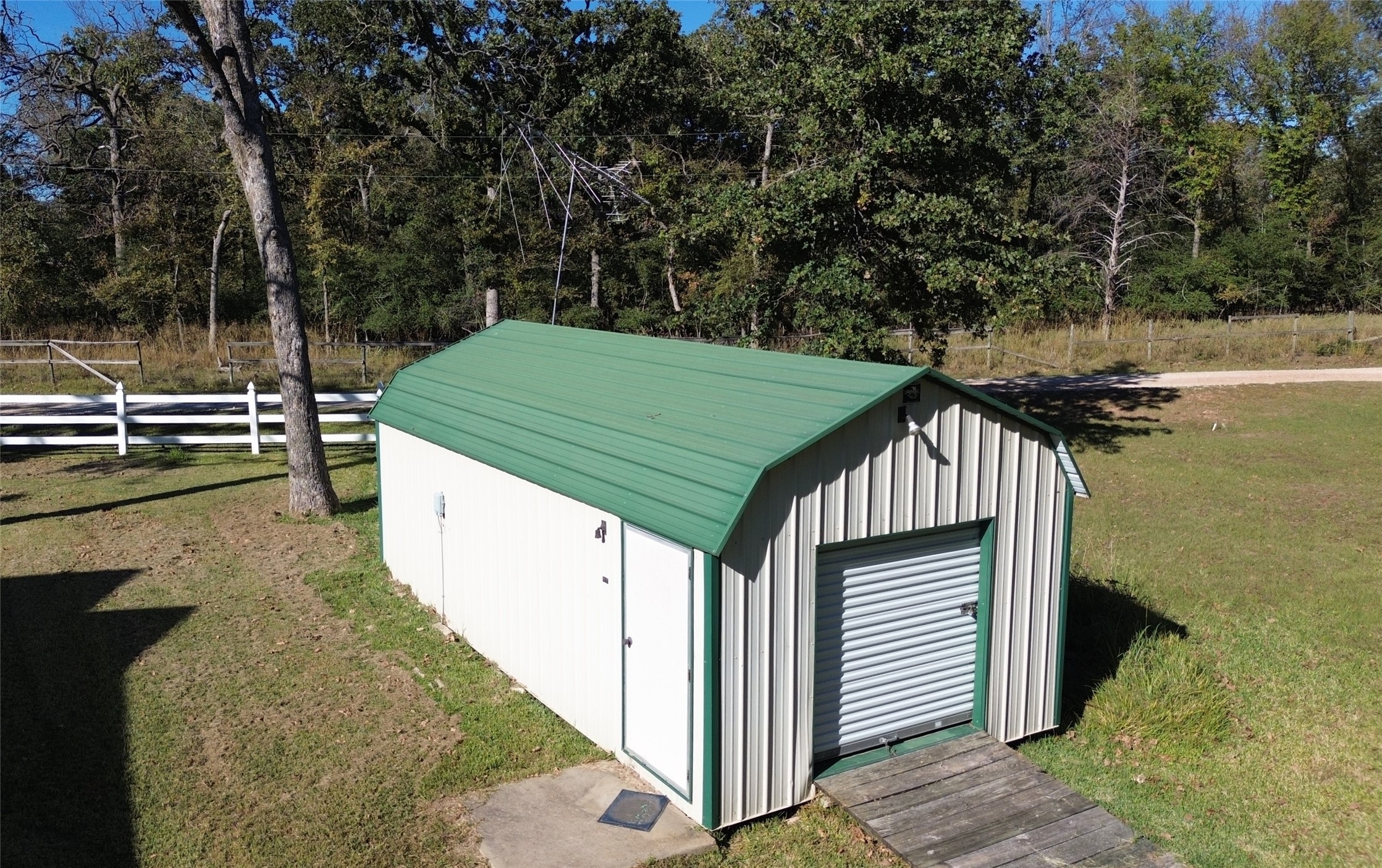19846 Post Oak Loop Thornton, TX 76687 - Photo 12 of 44 a view of a wooden deck and a backyard