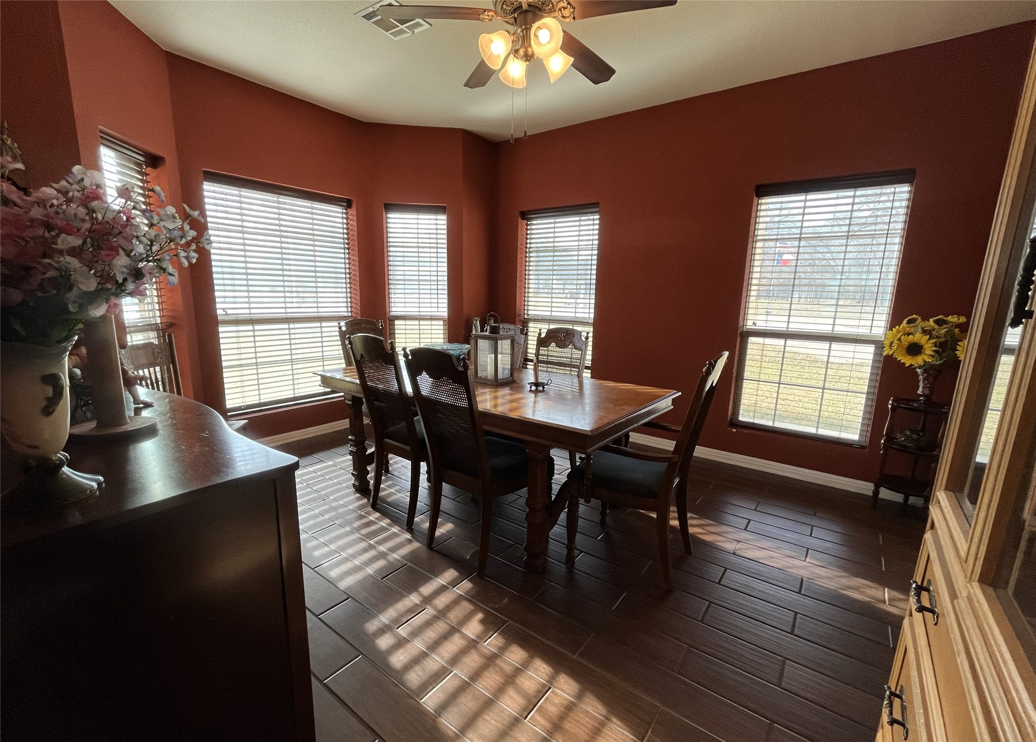 19846 Post Oak Loop Thornton, TX 76687 - Photo 16 of 44 a view of a dining room with furniture window and wooden floor