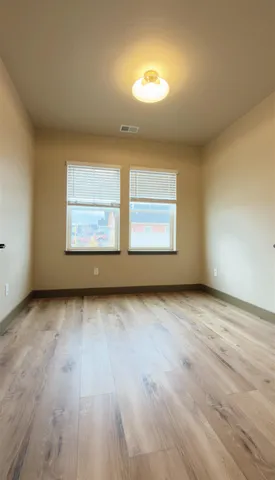 an empty room with a window