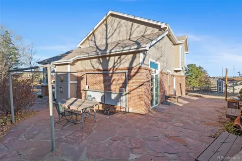 a view of outdoor space with seating area