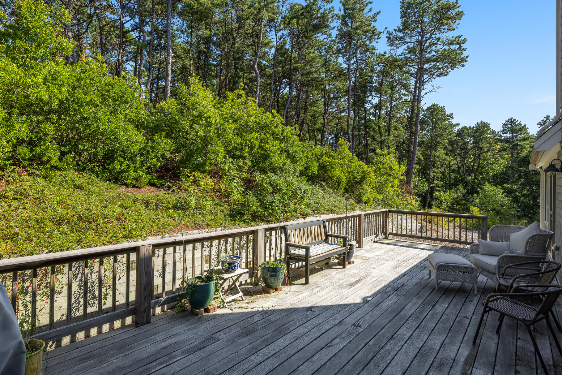 105 High Meadow Road Wellfleet, MA 02667 - Photo 12 of 52 a view of balcony with furniture and wooden deck