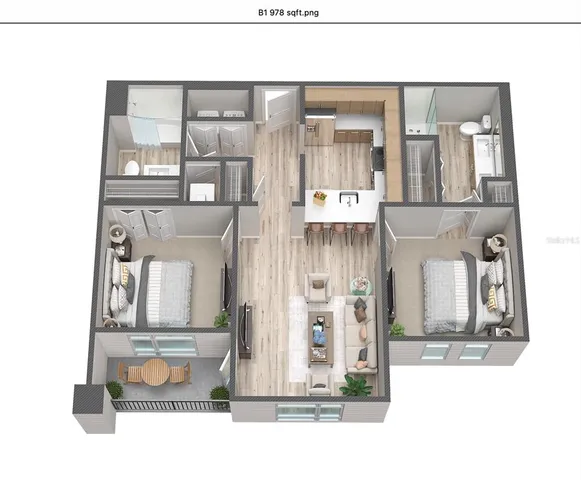 a black and white photo of a living room