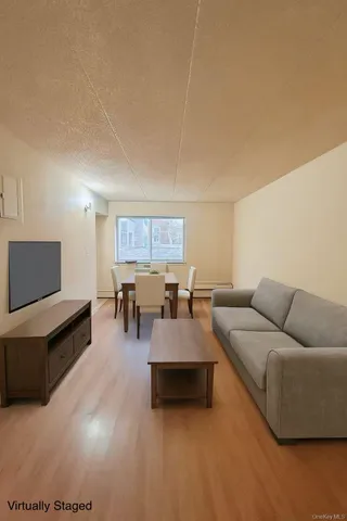 a living room with furniture and a couch