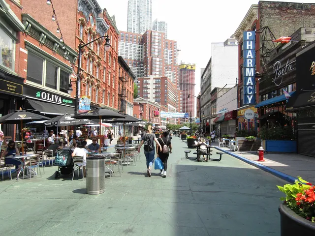 a store with outdoor seating