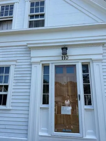 a view of a door of the house