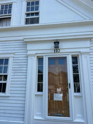 a view of a door of the house