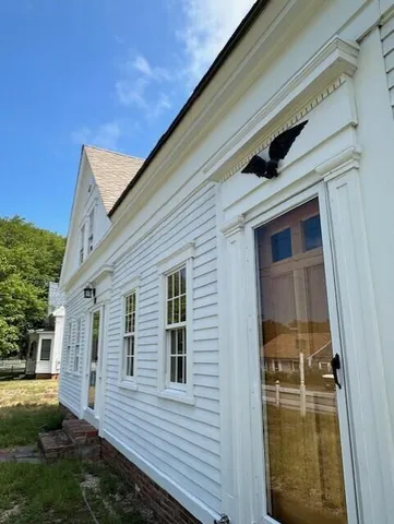a view of a house with a door