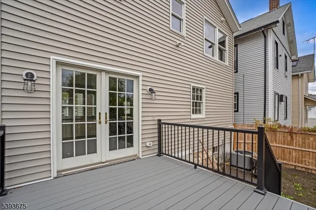 a view of a wooden deck