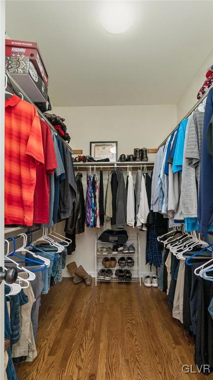 573 West Moorestown Road Nazareth, PA 18064 - Photo 21 of 46 a view of walk in closet with clothes and shoes
