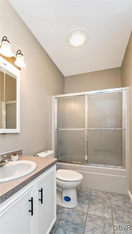 573 West Moorestown Road Nazareth, PA 18064 - Photo 33 of 46 a bathroom with a granite countertop sink a toilet a mirror and shower