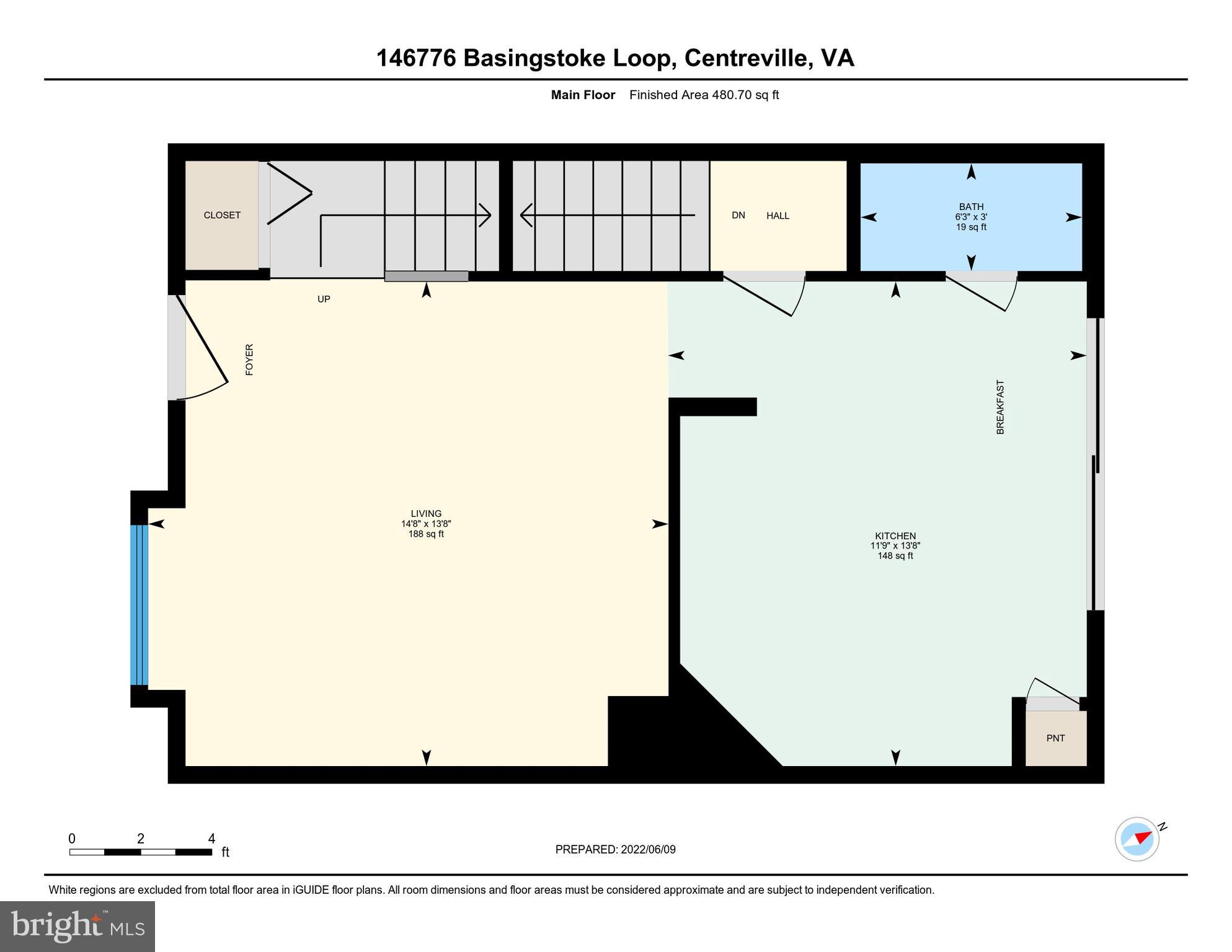 14676 Basingstoke Loop Centreville, VA 20120 - Photo 37 of 39 FLOOR PLAN - MAIN LEVEL