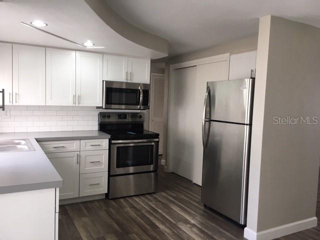 3133 Harvardston Loop Holiday, FL 34691 - Photo 1 of 1 a kitchen with a refrigerator stove and microwave