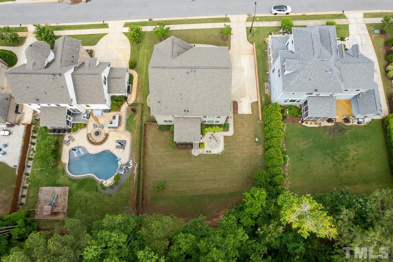 4813 Sunset Fairways Drive Apex, NC 27539 - Photo 44 of 44 an aerial view of residential house with outdoor space and parking