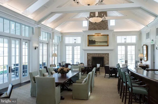 a view of a patio with a yard