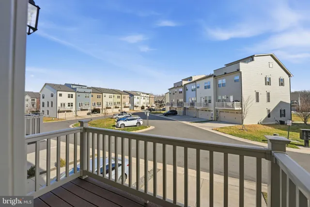 a view of city from a balcony