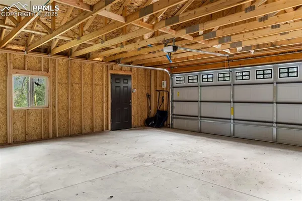 a view of a garage
