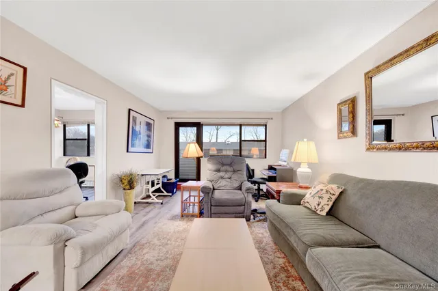 a living room with furniture and a couch