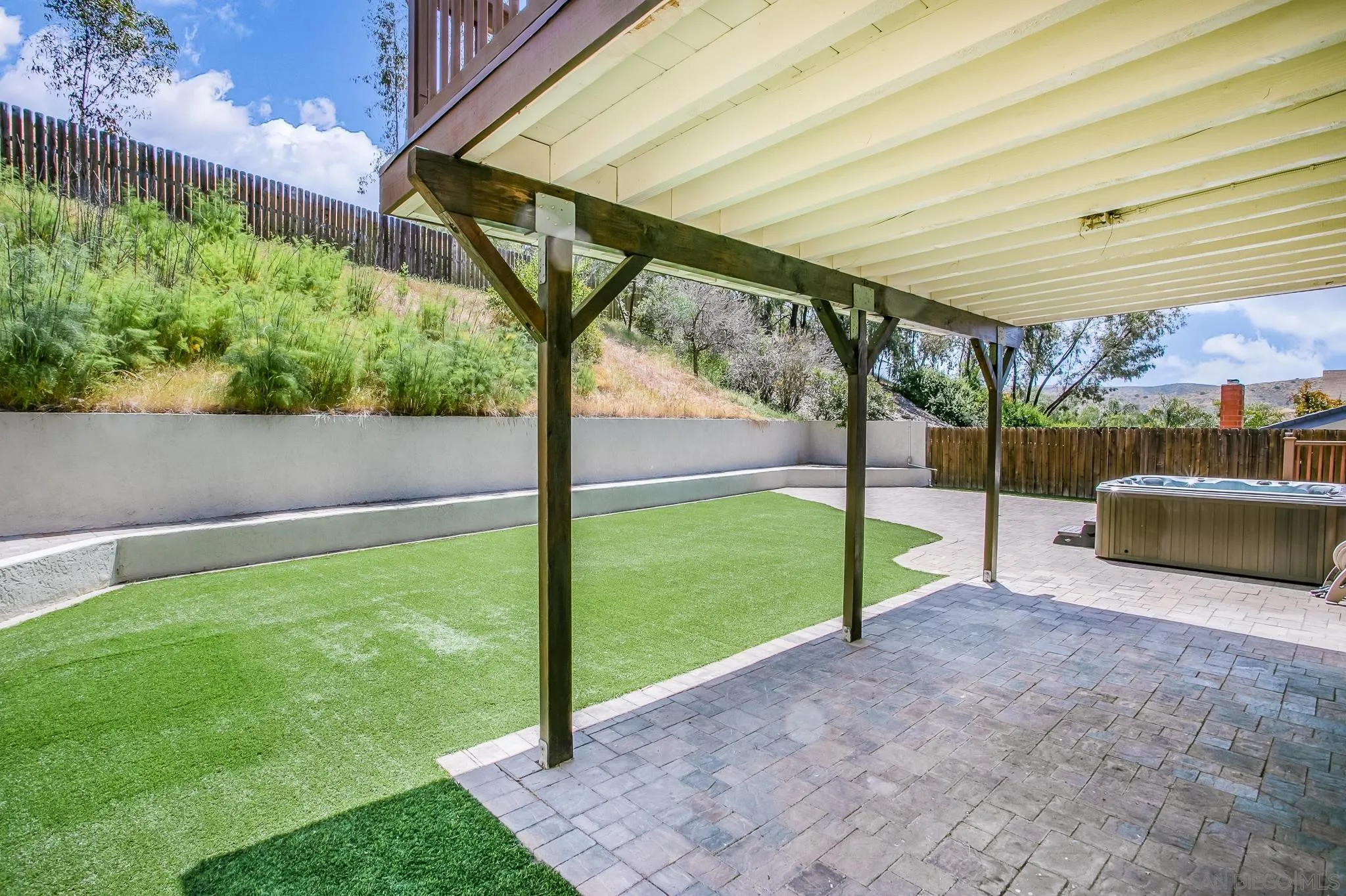 9229 Birchcrest Boulevard Santee, CA 92071 - Photo 33 of 39 a view of a backyard with plants and a garden