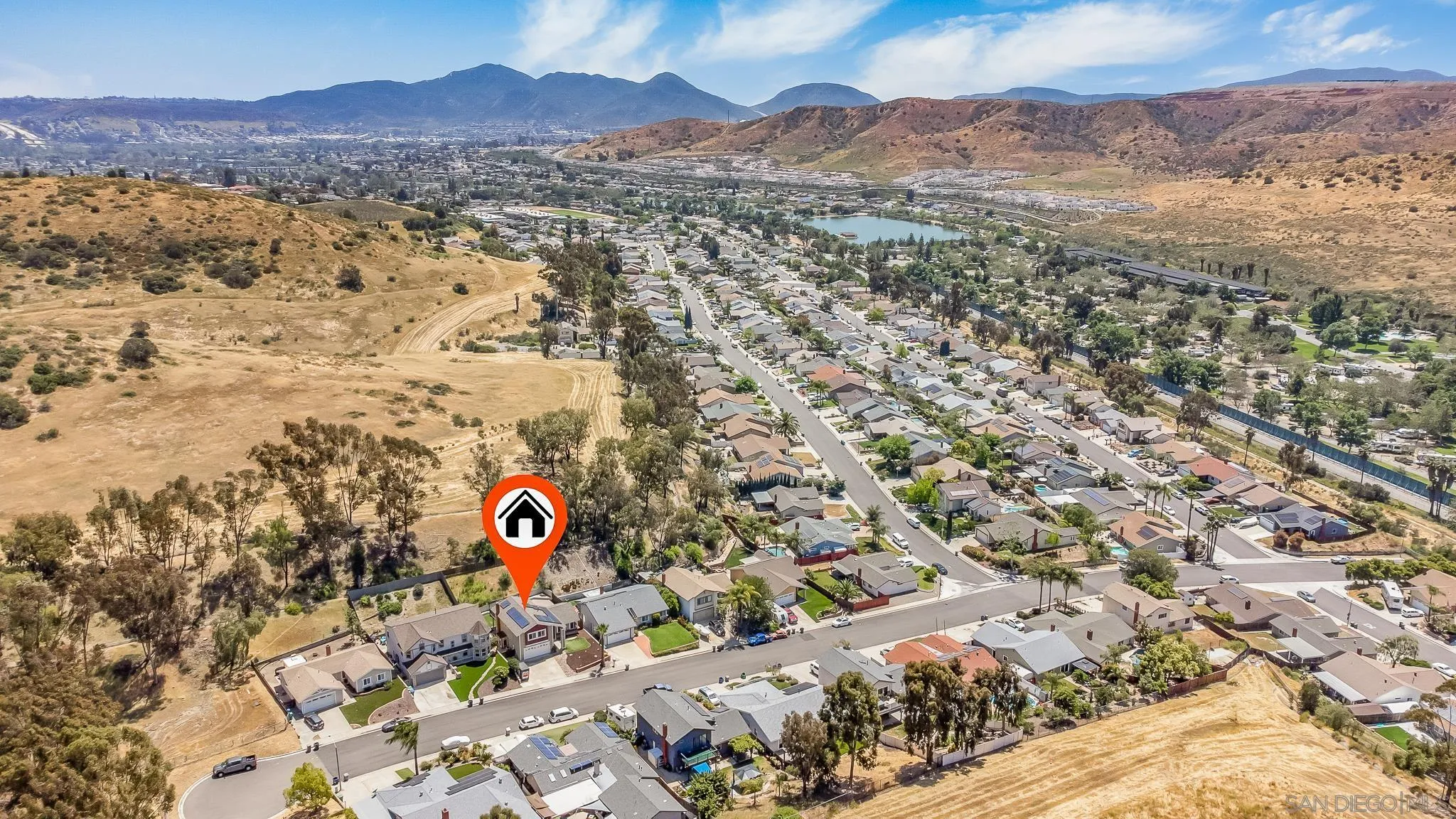 9229 Birchcrest Boulevard Santee, CA 92071 - Photo 37 of 39 a view of a city with mountain