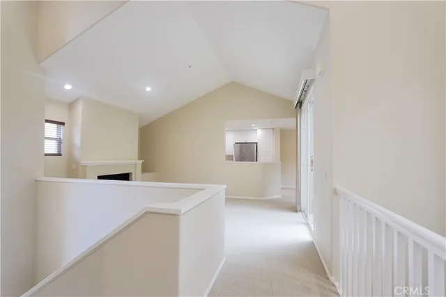 a view of hallway with stairs