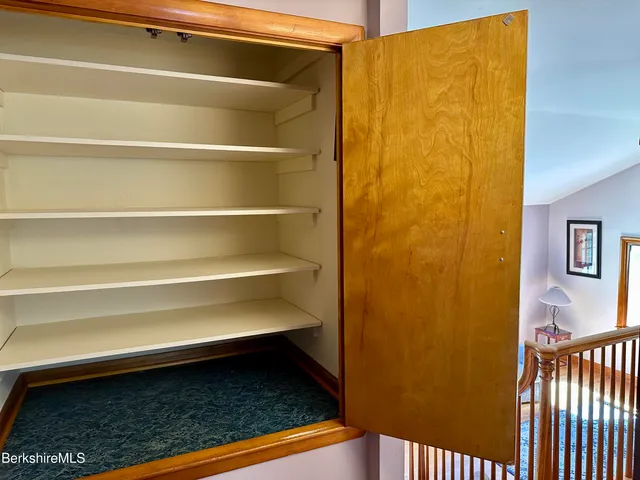 a close view of walk in closet