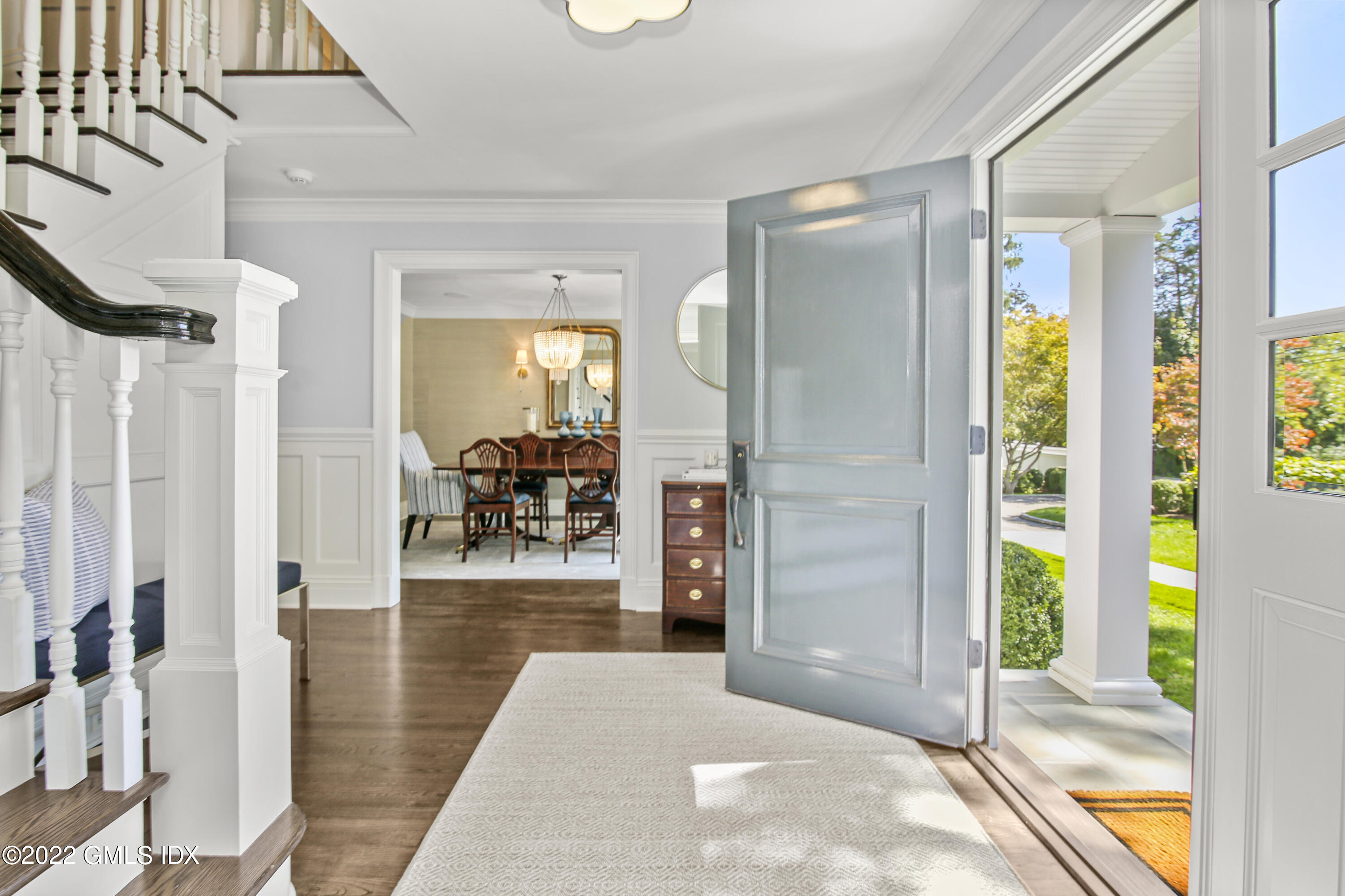 249 Riverside Avenue Riverside, CT 06878 - Photo 6 of 56 a view of a hallway view with wooden floor and living room