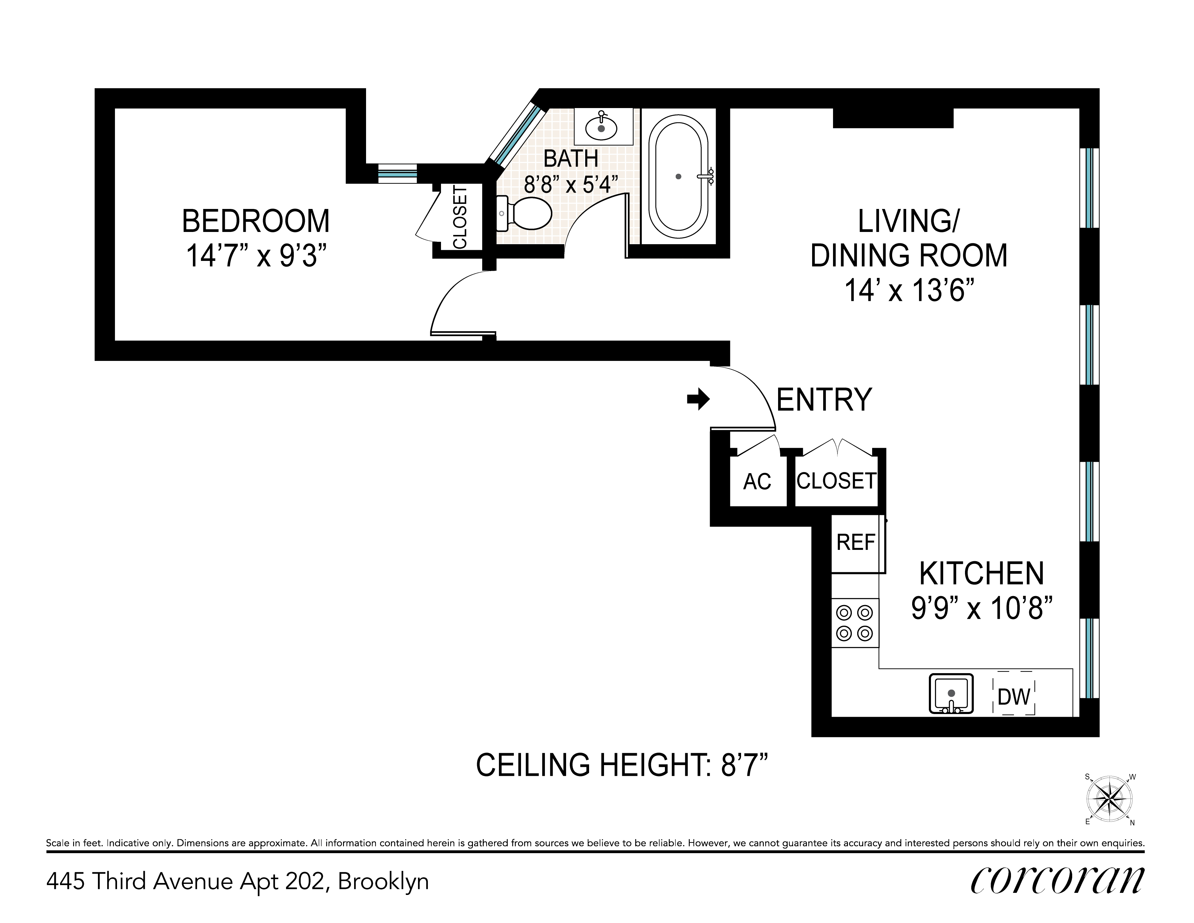 445 3rd Avenue, Unit 202 Brooklyn, NY 11215 - Photo 6 of 6 a picture of a book and a white wall