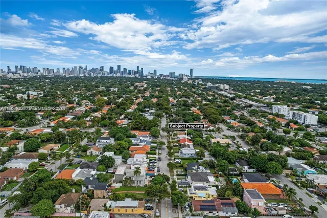 an aerial view of a city