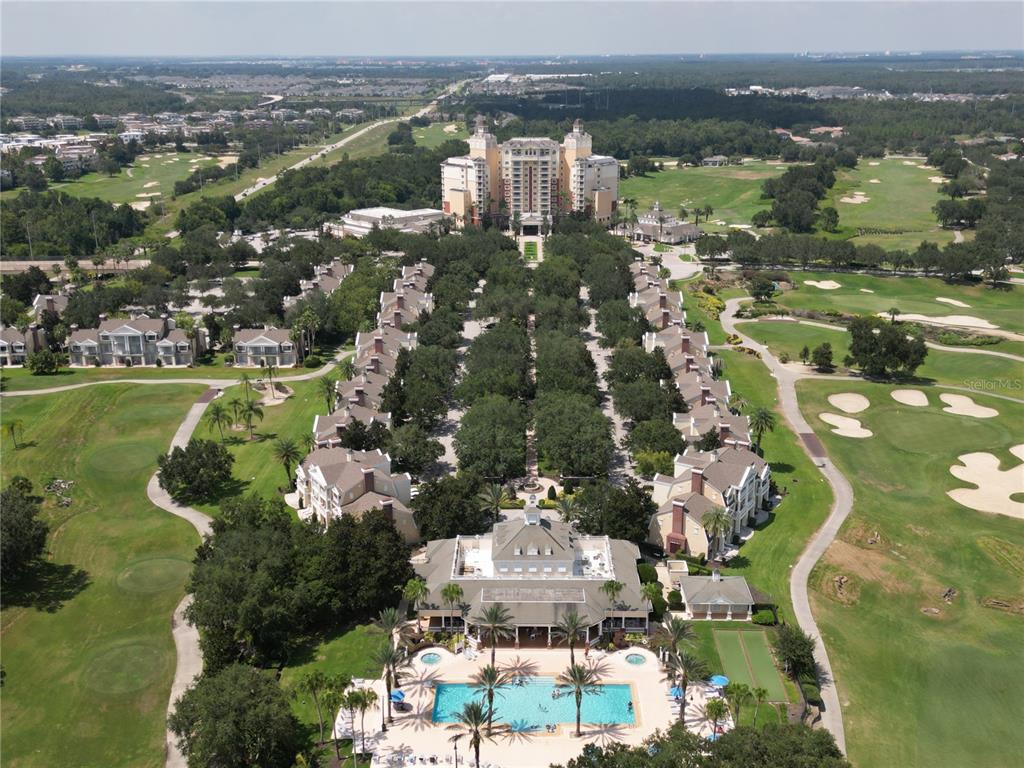 1370 Centre Ct Ridge Drive, Unit 401 Reunion, FL 34747 - Photo 51 of 51 an aerial view of residential building with outdoor space