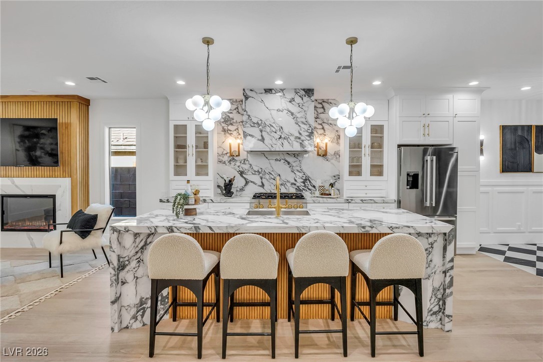 2709 Rue Toulouse Avenue Henderson, NV 89044 - Photo 2 of 43 Open Kitchen with Island Custom Hood and Gas Commercial Style Range