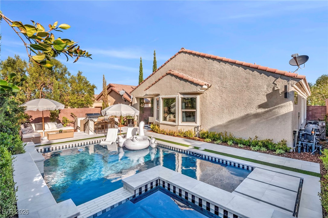 2709 Rue Toulouse Avenue Henderson, NV 89044 - Photo 32 of 43 Pool and Raised Spa