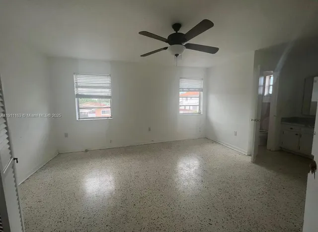 a view of a livingroom with a window