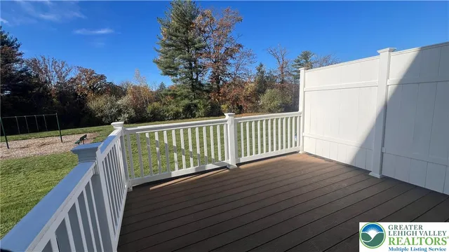 a view of deck and wooden floor
