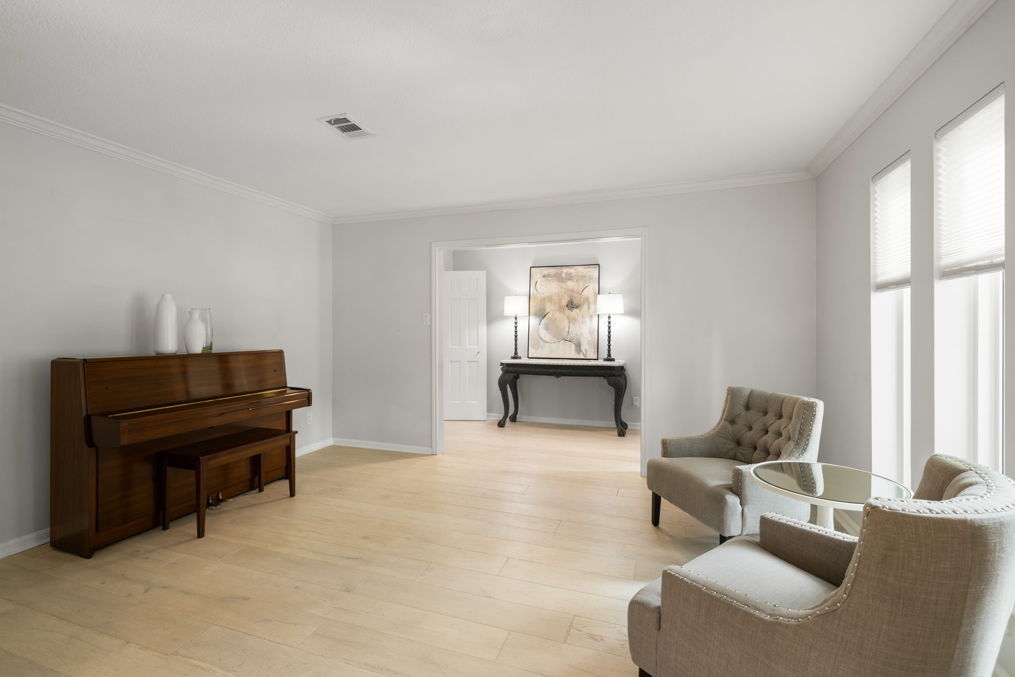 9203 Godstone Lane Spring, TX 77379 - Photo 8 of 49 The formal Living Room is the perfect place for a Music Room. The Piano, Foyer table, Office furniture and 2 Refrigerators stay with the home for your convenience.