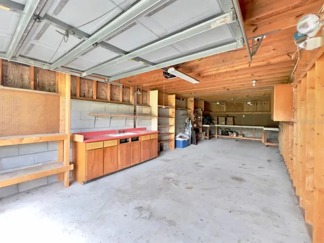 a view of outdoor space with trees all around