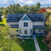 a house view with a garden space