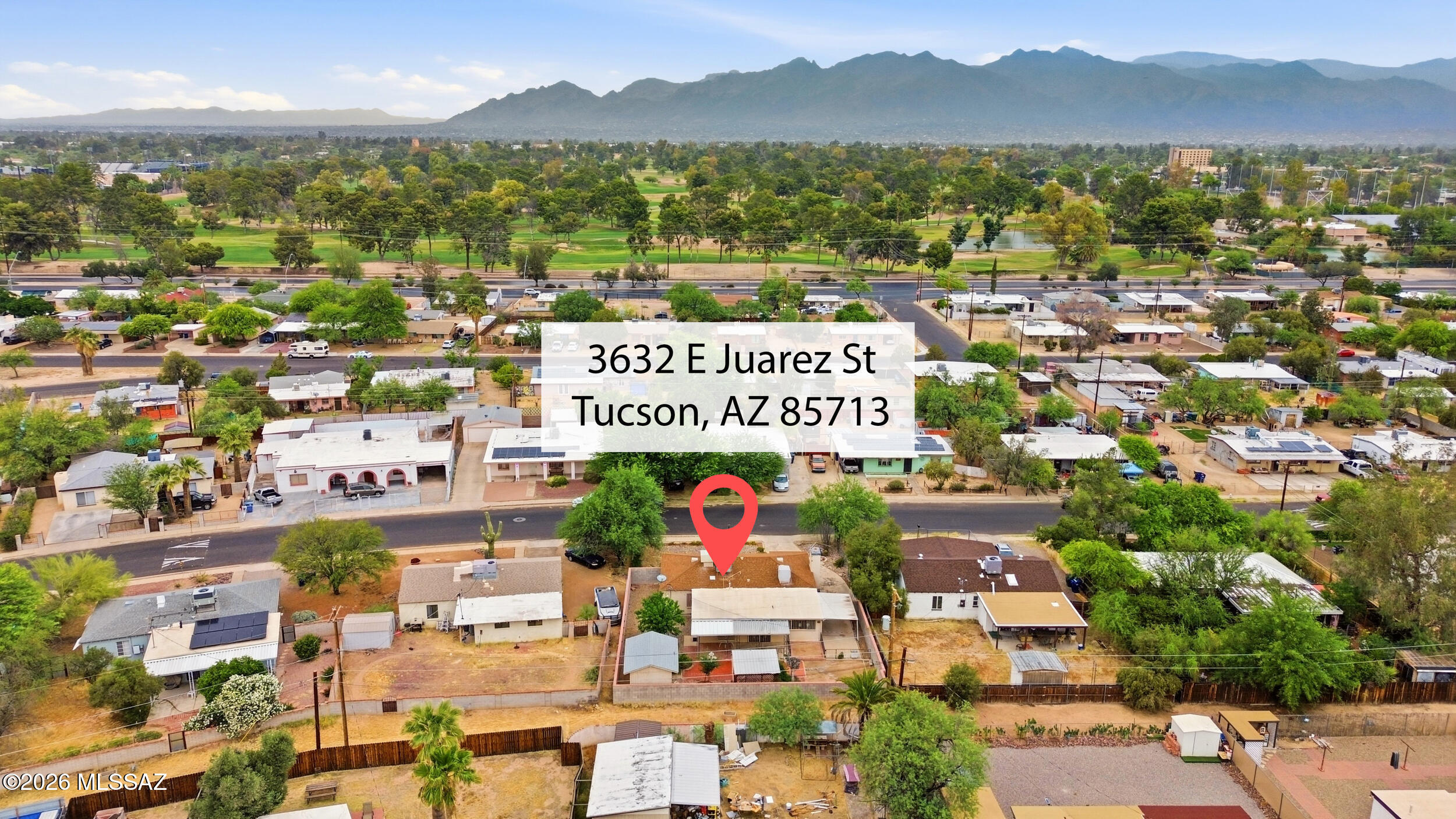 3632 East Juarez Street Tucson, AZ 85713 - Photo 33 of 37 Aerial- Reid Park area in view (front)