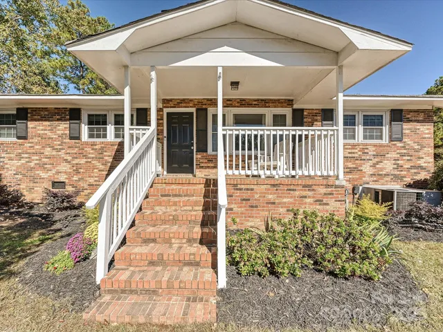 front view of a house with a porch