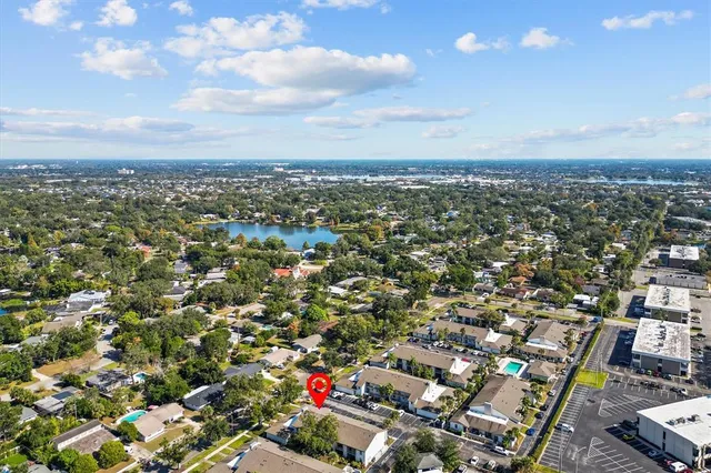 an aerial view of a city