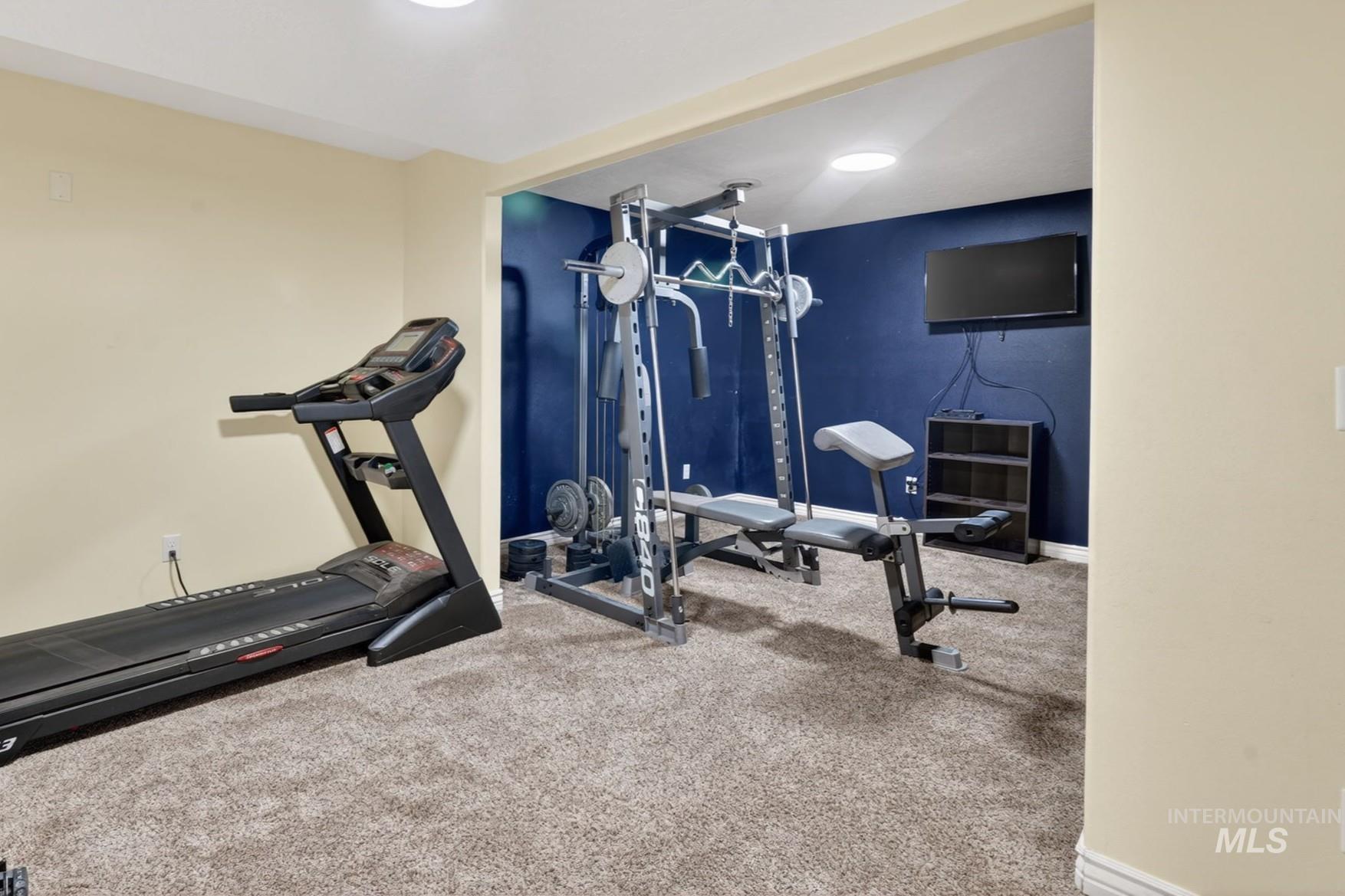3352 Neeley Road American Falls, ID 83211 - Photo 26 of 43 Dedicated space with plush gray carpeting and recessed lighting
