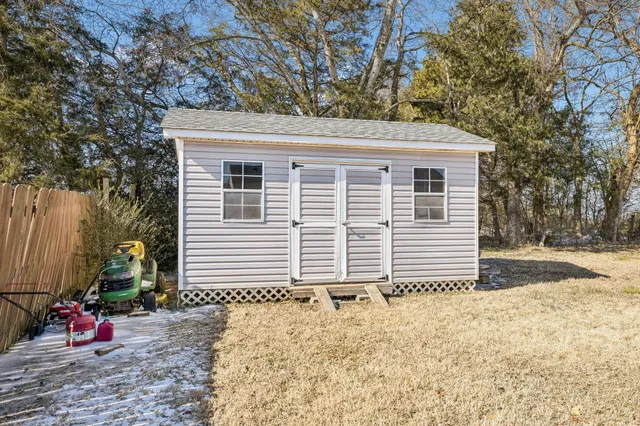 a backyard of a house