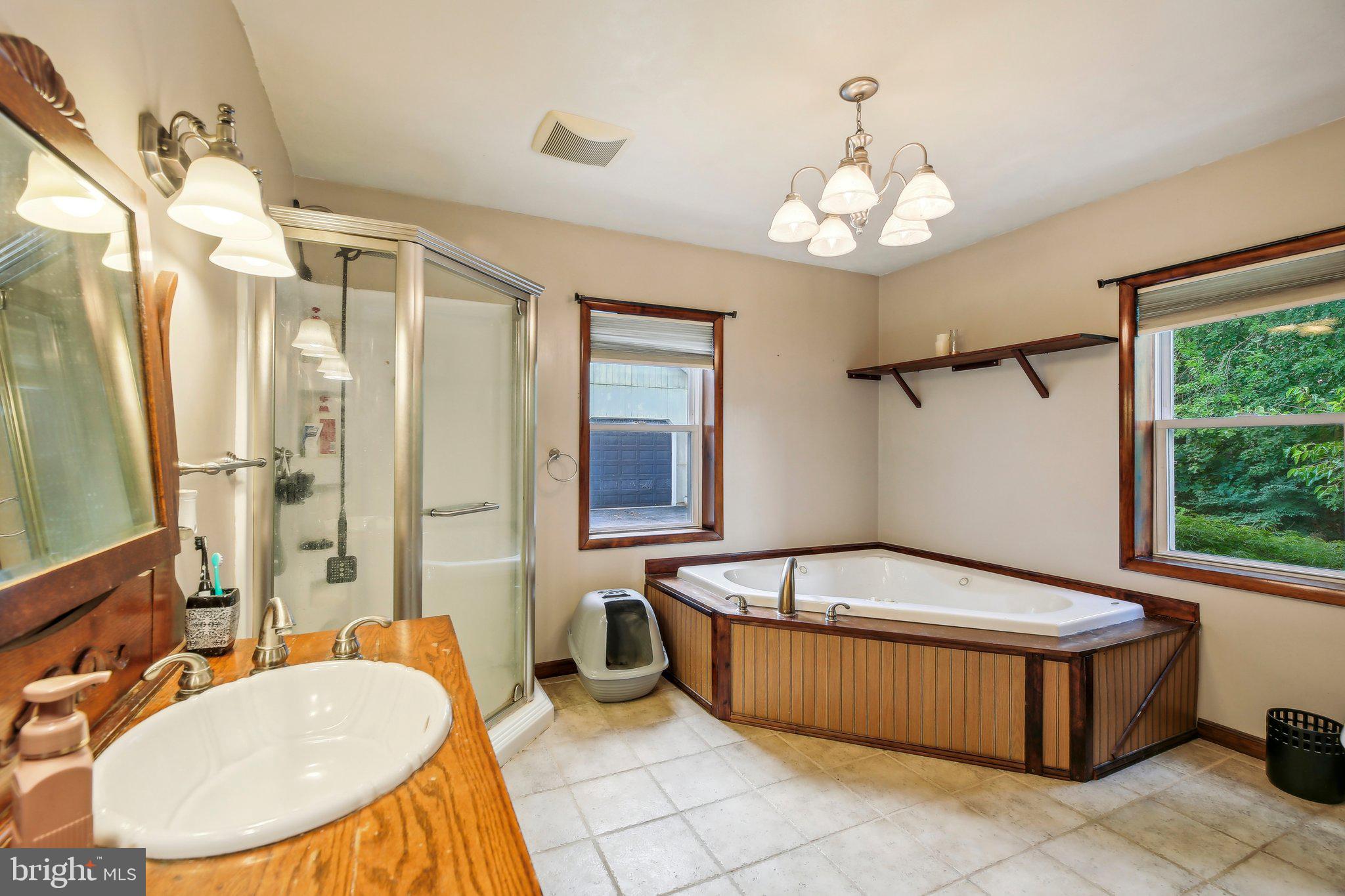 857 White Hall Road Littlestown, PA 17340 - Photo 4 of 32 a bathroom with a tub sink and mirror