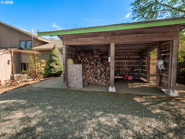 a view of a car garage